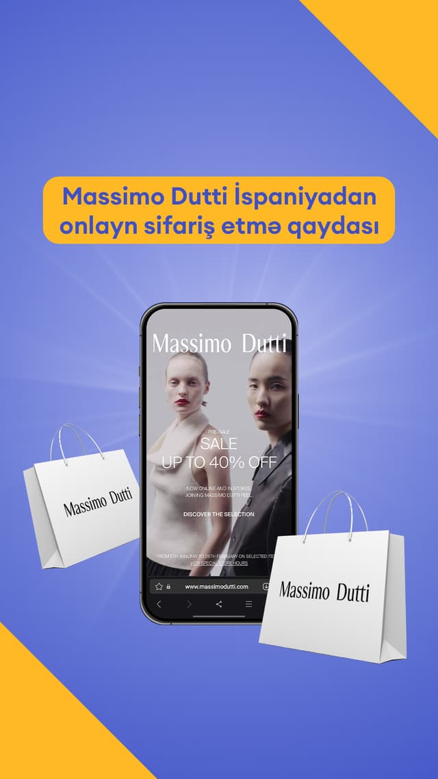 Massimo Dutti İspaniyadan onlayn sifariş etmə qaydası