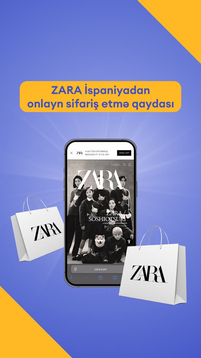 Zara İspaniyadan onlayn sifariş etmə qaydası